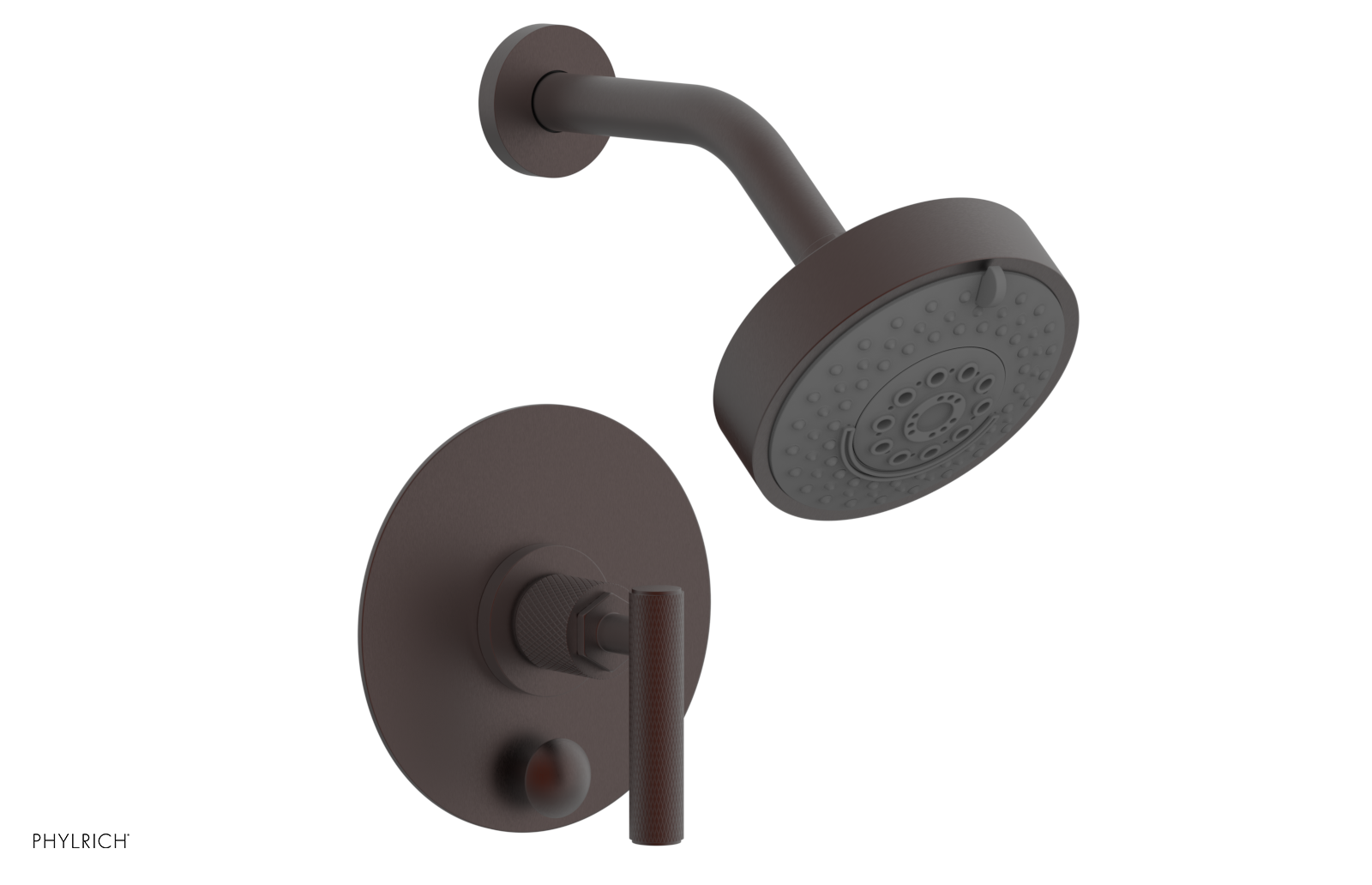 DUSTRIE - Pressure Balance Shower and Diverter Set (Less Spout) - Lever Handle - Knurled 4-658
