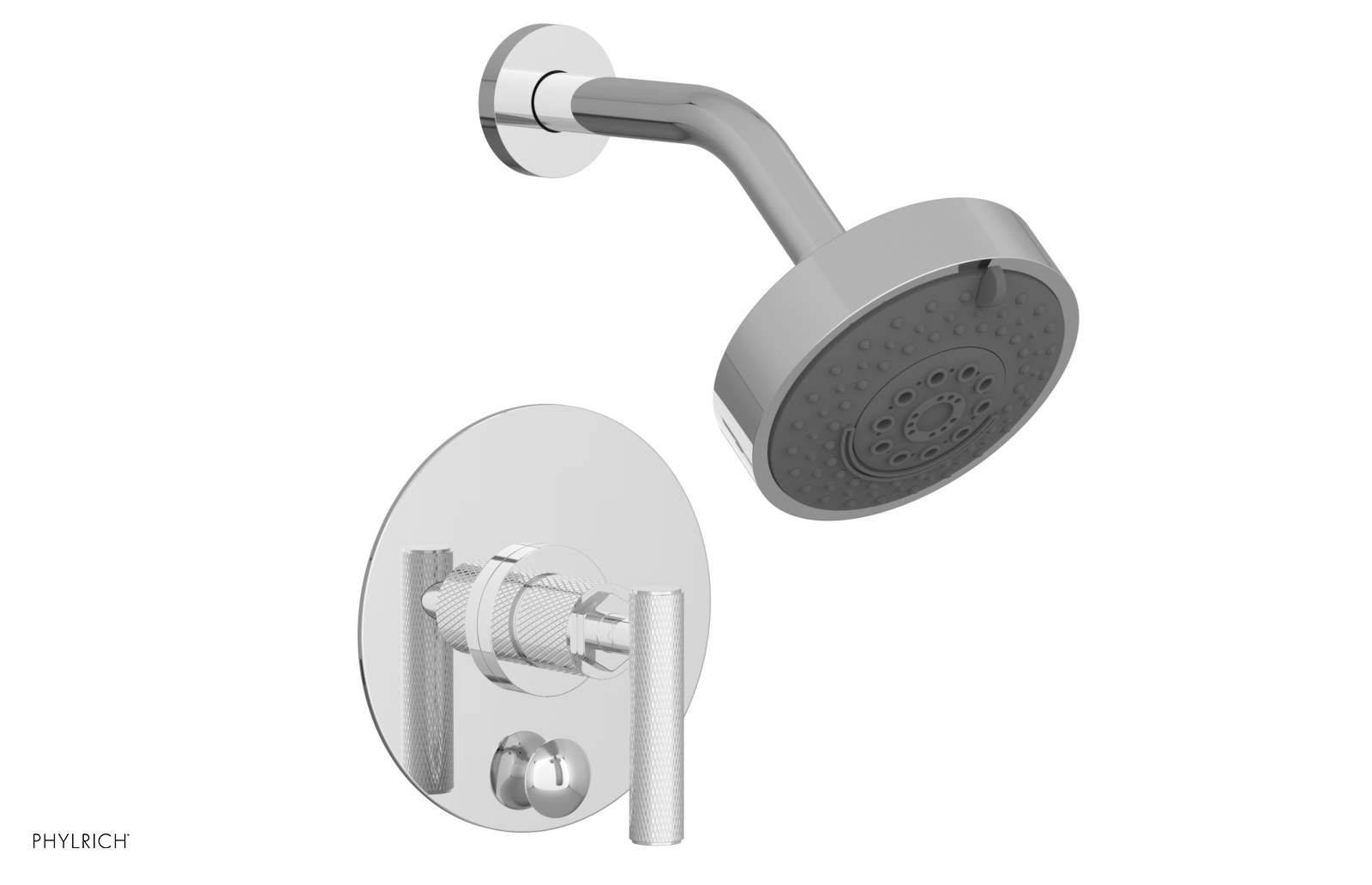 DUSTRIE - Pressure Balance Shower and Diverter Set (Less Spout) - Lever Handle - Knurled 4-658