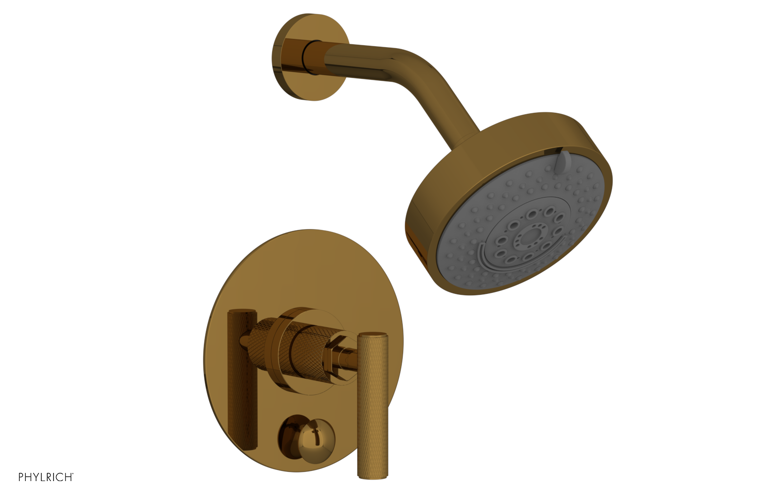 DUSTRIE - Pressure Balance Shower and Diverter Set (Less Spout) - Lever Handle - Knurled 4-658
