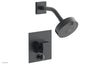 JOLIE Pressure Balance Shower and Diverter Set (Less Spout), Square Handle with "Navy Blue" Accents 4-678