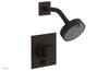 JOLIE Pressure Balance Shower and Diverter Set (Less Spout), Square Handle with "Pink" Accents 4-678