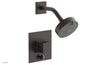JOLIE Pressure Balance Shower and Diverter Set (Less Spout), Square Handle with "Pink" Accents 4-678