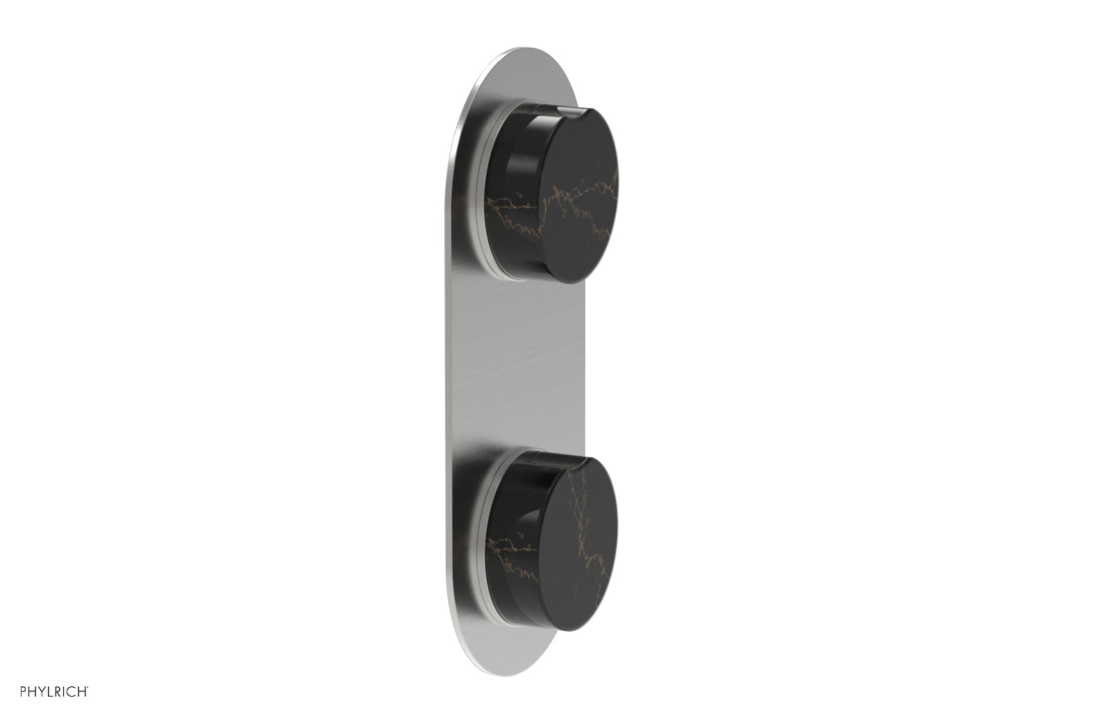 CIRC - Thermostatic Valve with Volume Control or Diverter - Black Marble Handle 4-710