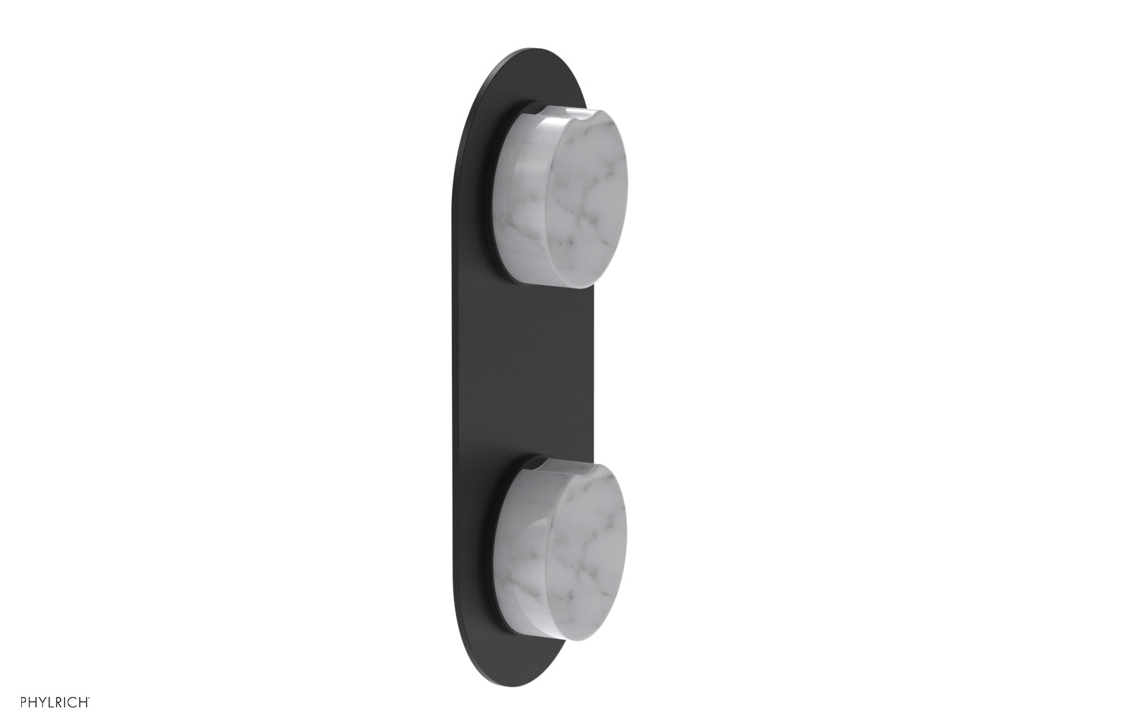 CIRC - Thermostatic Valve with Volume Control or Diverter - White Marble Handle 4-710