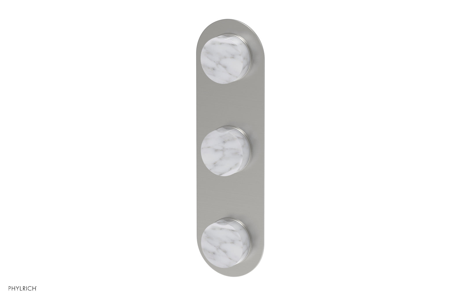 CIRC - Thermostatic Valve with Two Volume Control - White Marble Handles 4-713