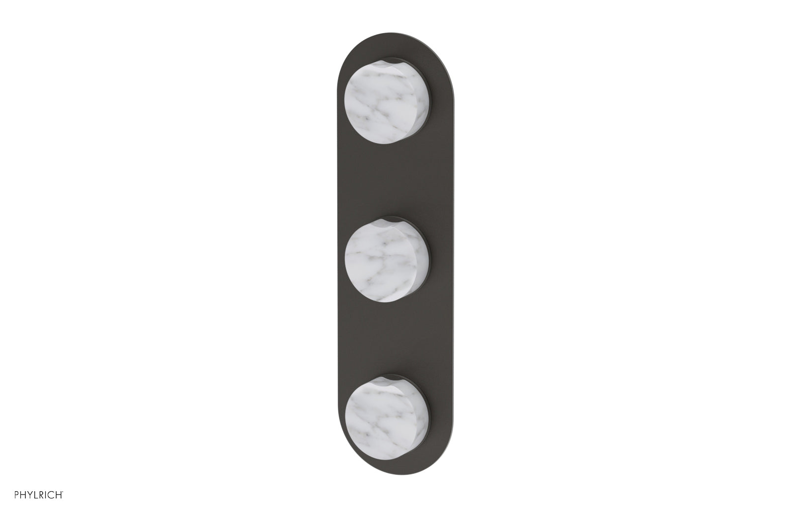 CIRC - Thermostatic Valve with Two Volume Control - White Marble Handles 4-713