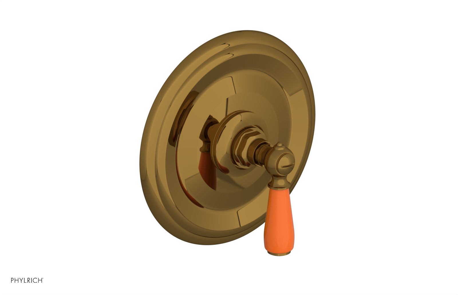 JAMESTOWN - Pressure Balance Shower Plate & Handle Trim with "Orange" Accents 4-735