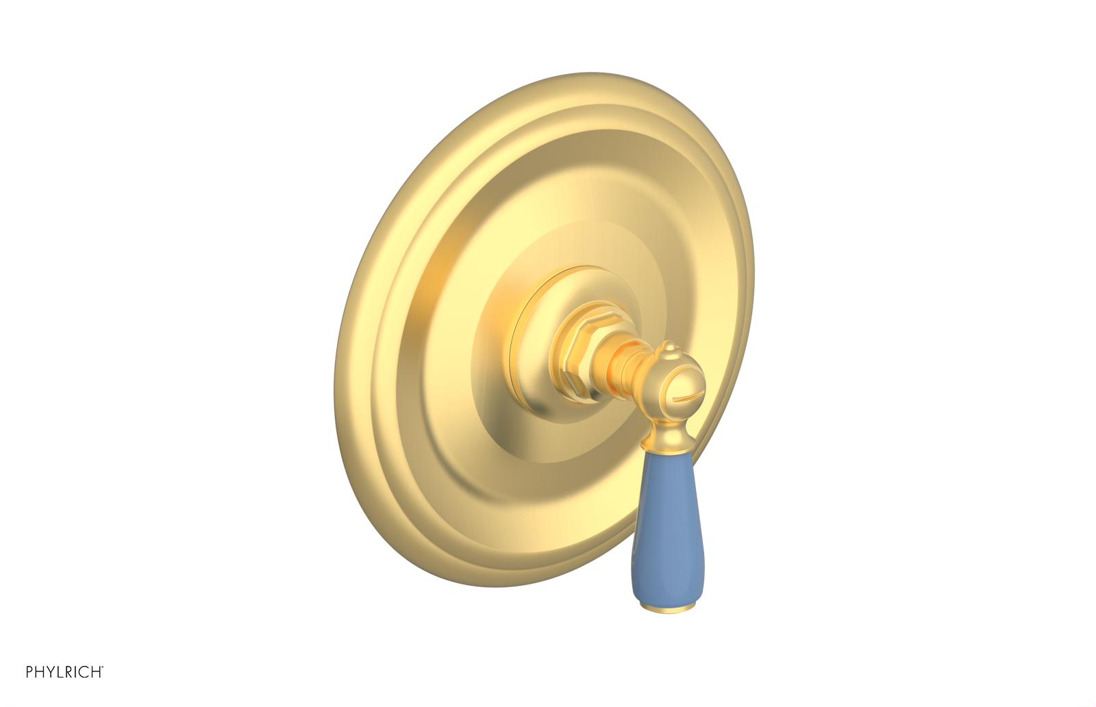 JAMESTOWN - Thermostatic Shower Trim - Lever Handle with "Light Blue" Accents 4-735