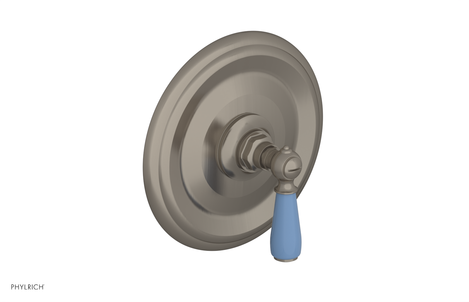 JAMESTOWN - Thermostatic Shower Trim - Lever Handle with "Light Blue" Accents 4-735