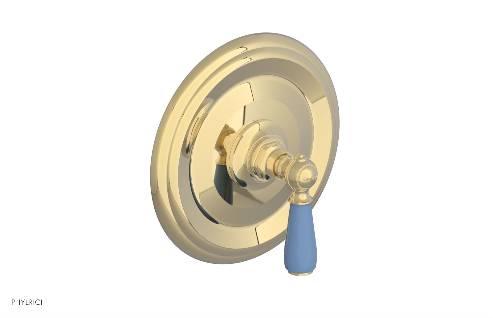 JAMESTOWN - Thermostatic Shower Trim - Lever Handle with "Light Blue" Accents 4-735