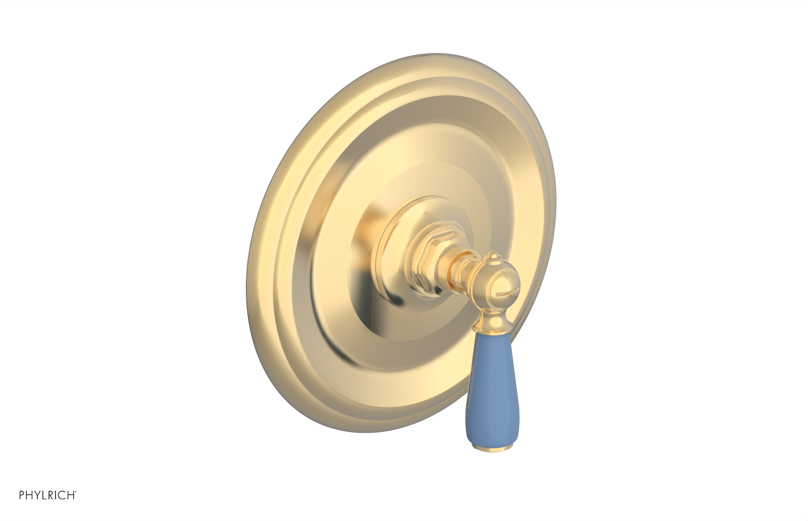 JAMESTOWN - Thermostatic Shower Trim - Lever Handle with "Light Blue" Accents 4-735