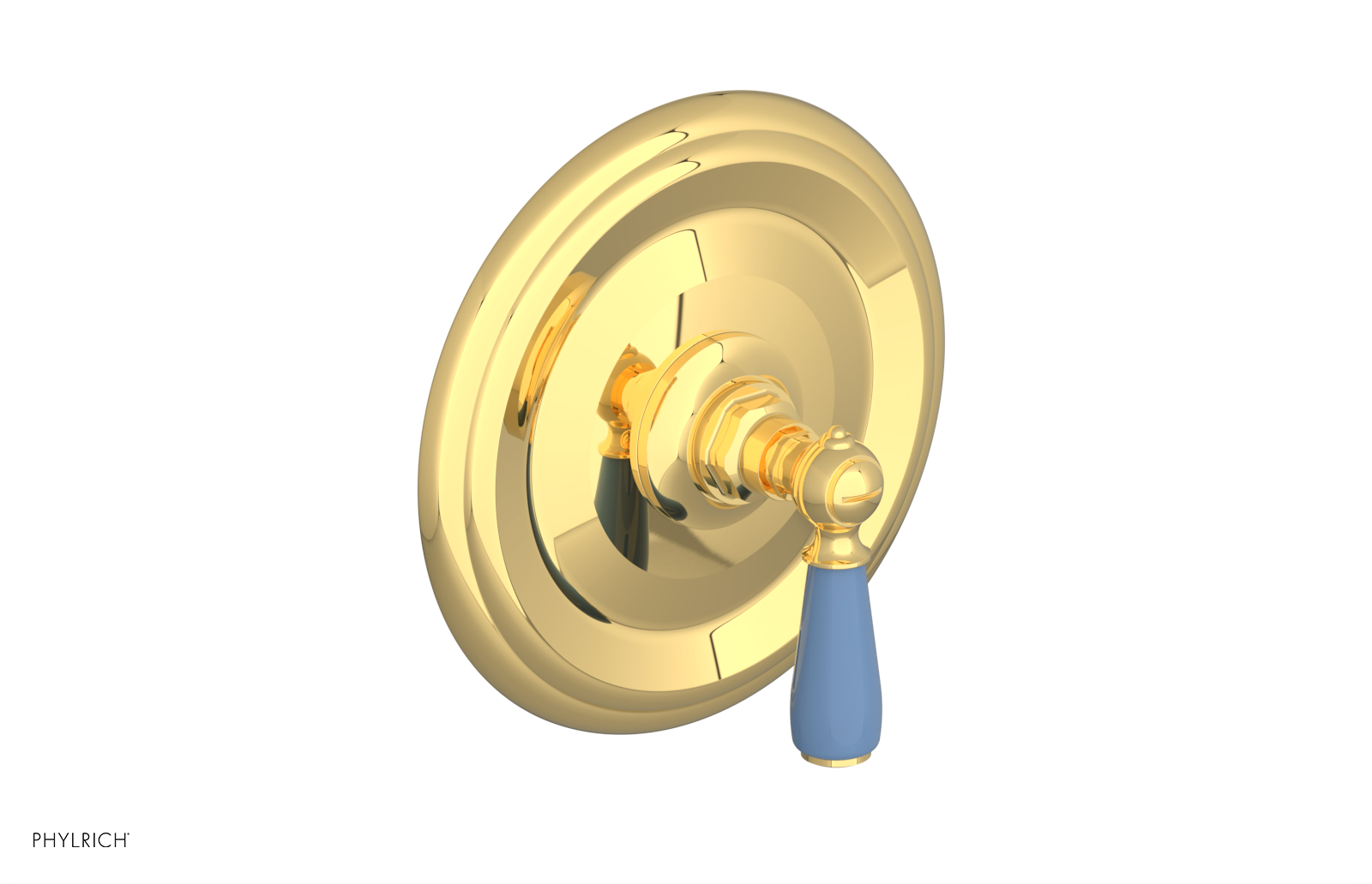 JAMESTOWN - Thermostatic Shower Trim - Lever Handle with "Light Blue" Accents 4-735