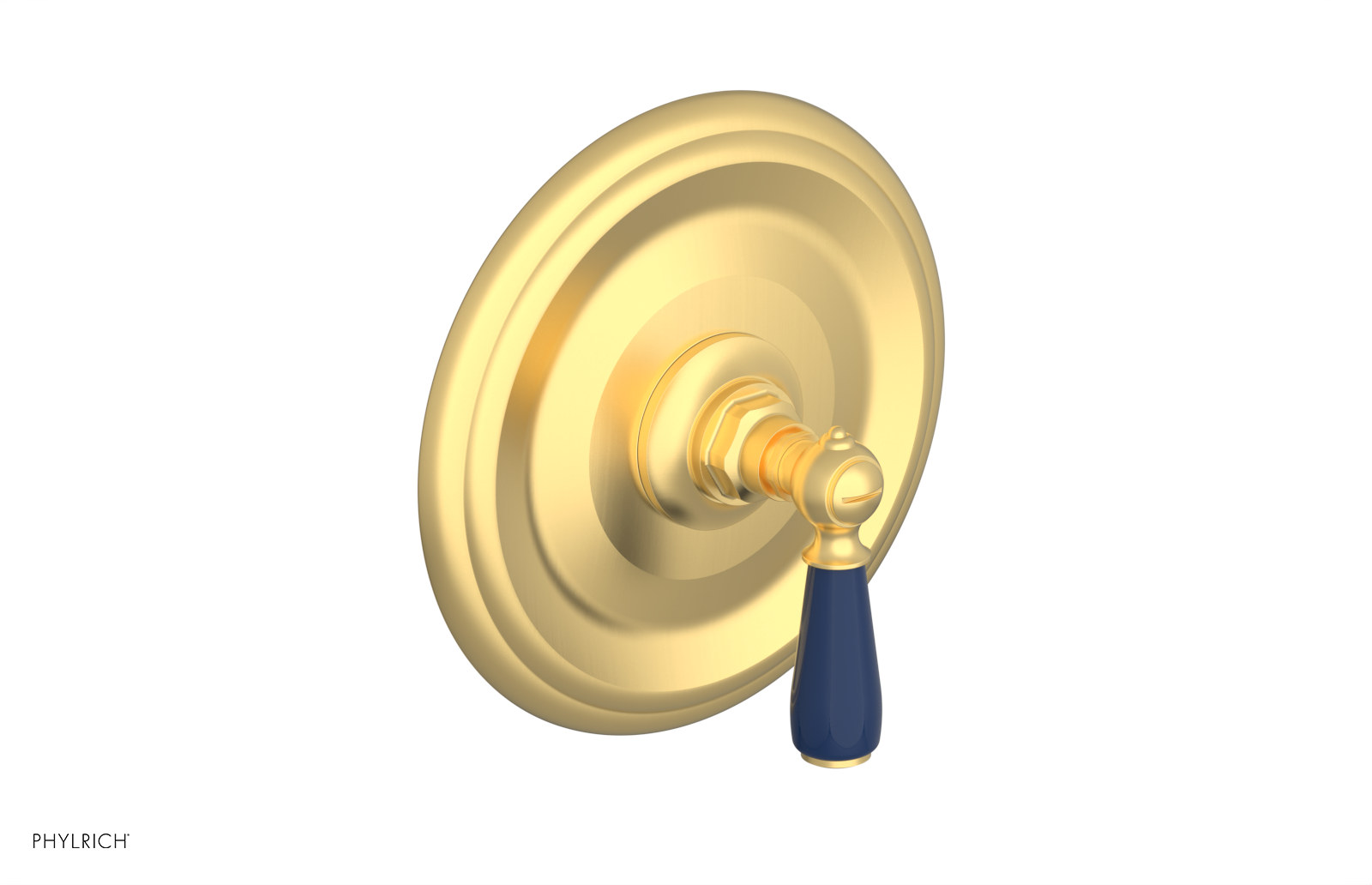 JAMESTOWN - Thermostatic Shower Trim - Lever Handle with "Navy Blue" Accents 4-735