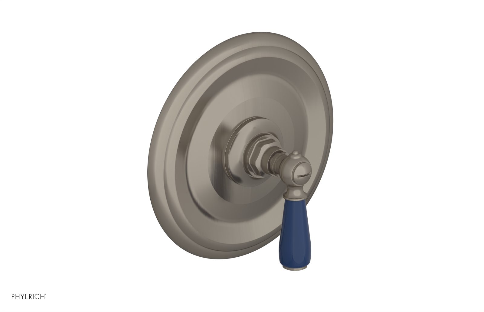 JAMESTOWN - Thermostatic Shower Trim - Lever Handle with "Navy Blue" Accents 4-735