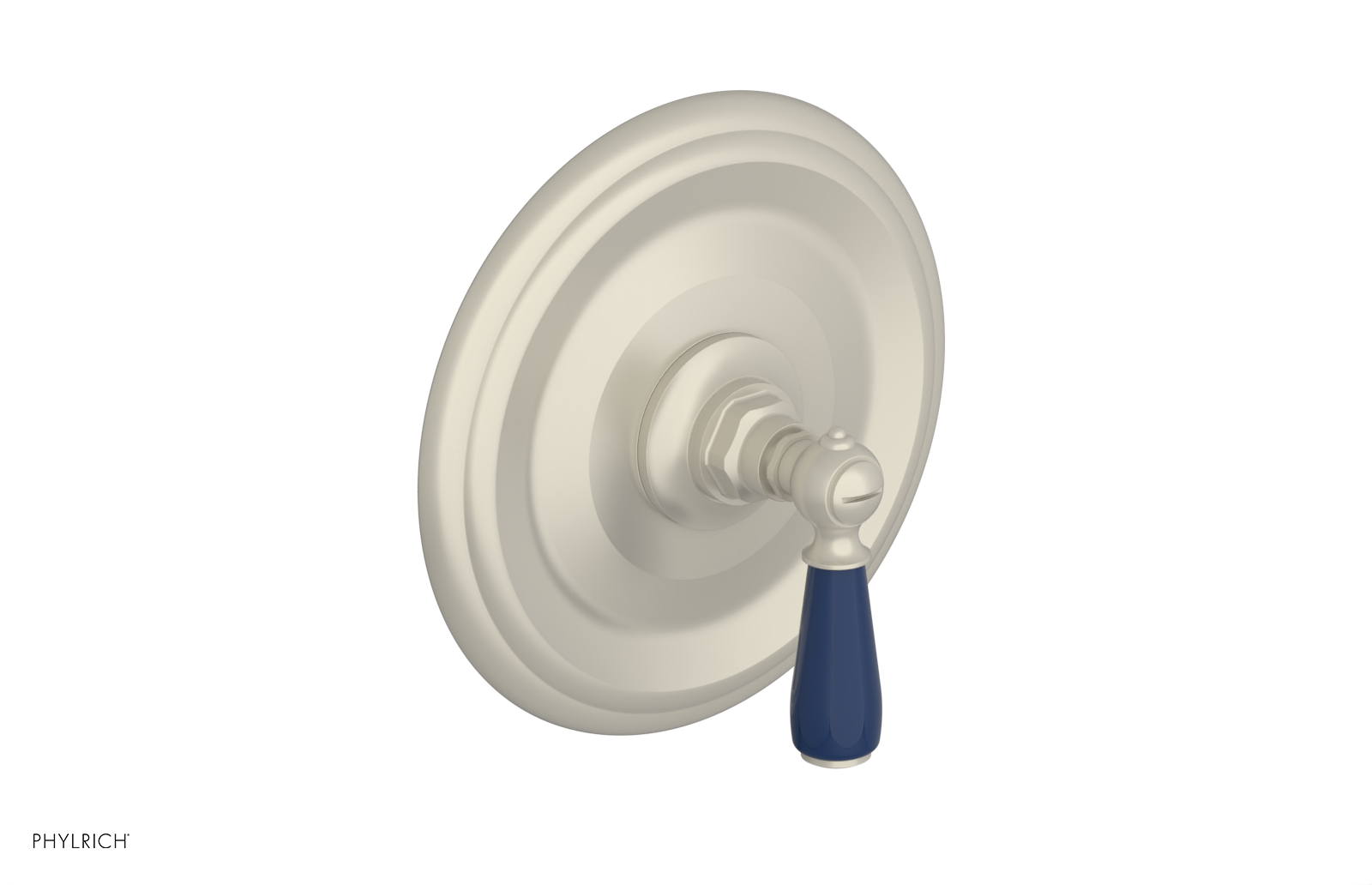 JAMESTOWN - Pressure Balance Shower Plate & Handle Trim with "Navy Blue" Accents 4-735