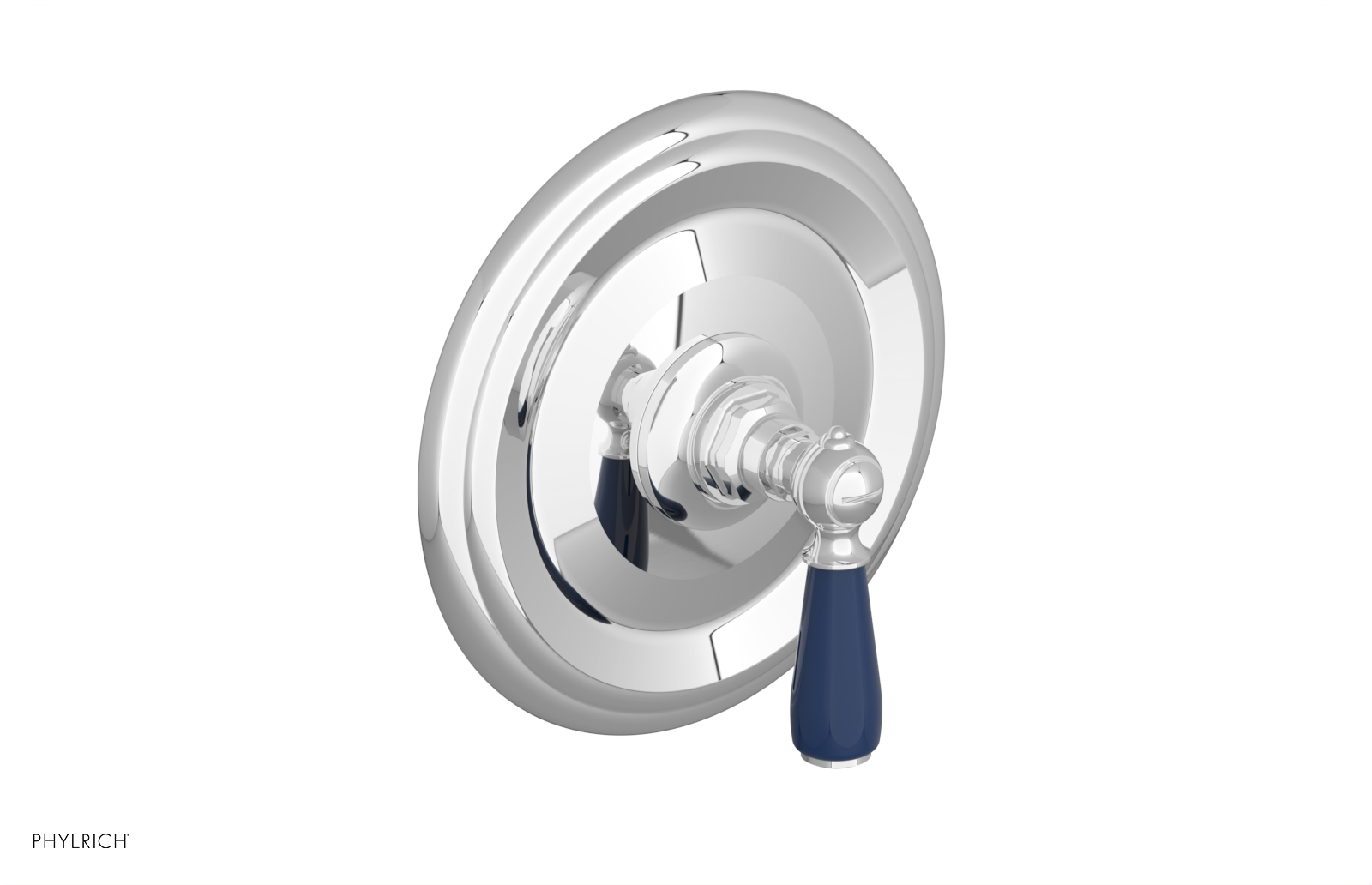 JAMESTOWN - Thermostatic Shower Trim - Lever Handle with "Navy Blue" Accents 4-735
