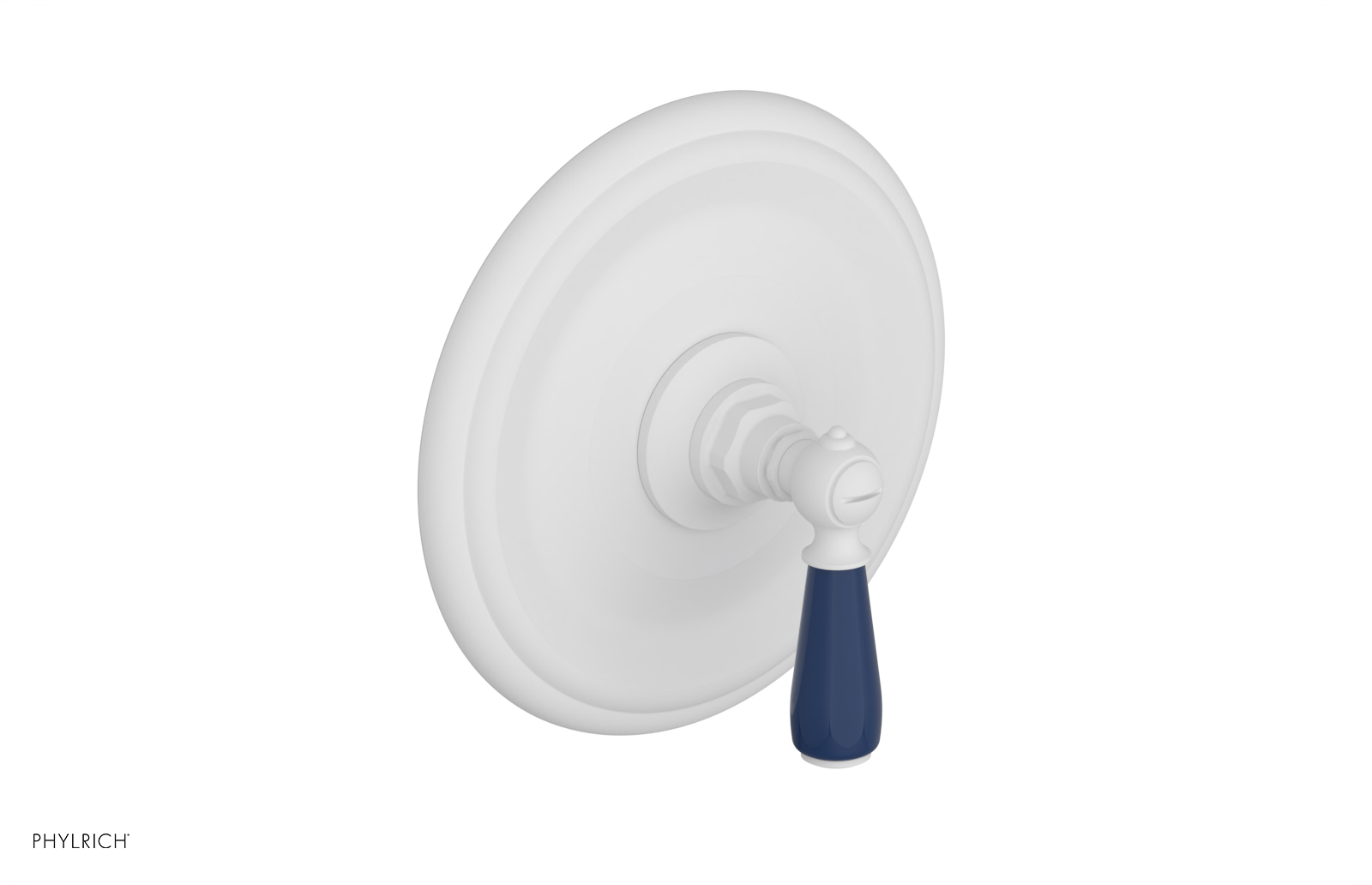 JAMESTOWN - Thermostatic Shower Trim - Lever Handle with "Navy Blue" Accents 4-735