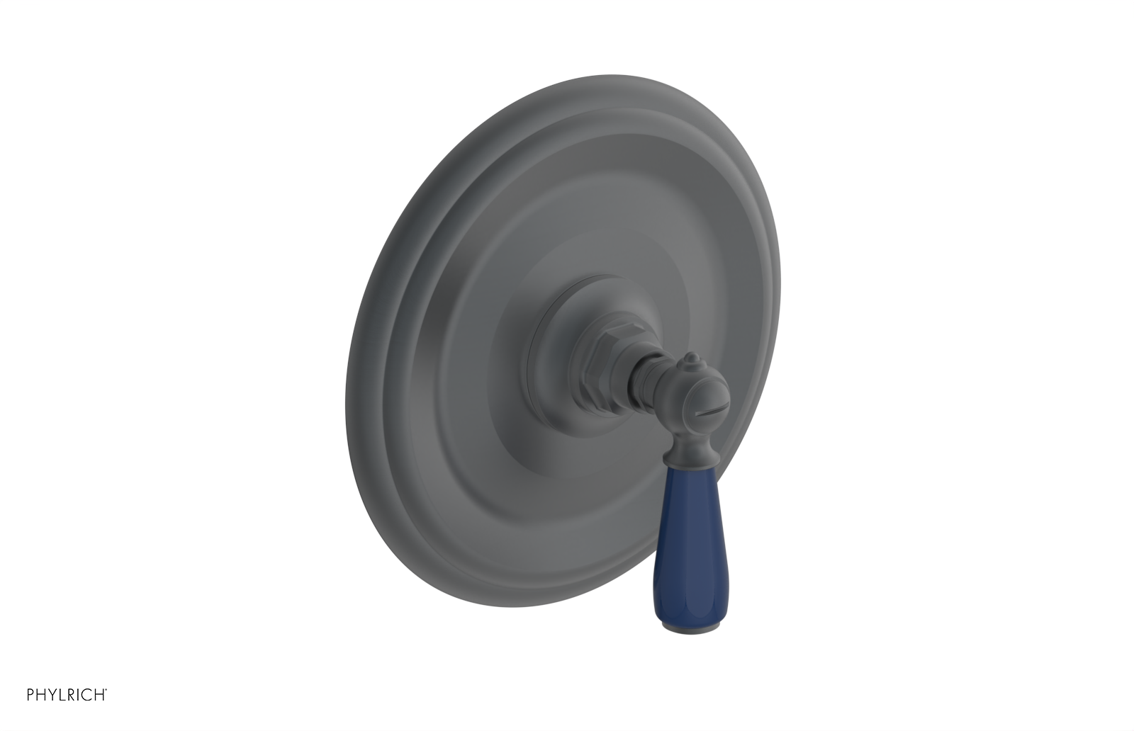 JAMESTOWN - Pressure Balance Shower Plate & Handle Trim with "Navy Blue" Accents 4-735