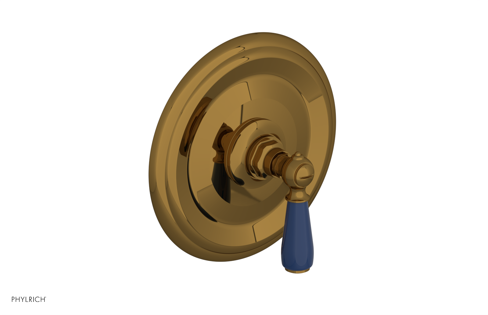 JAMESTOWN - Pressure Balance Shower Plate & Handle Trim with "Navy Blue" Accents 4-735