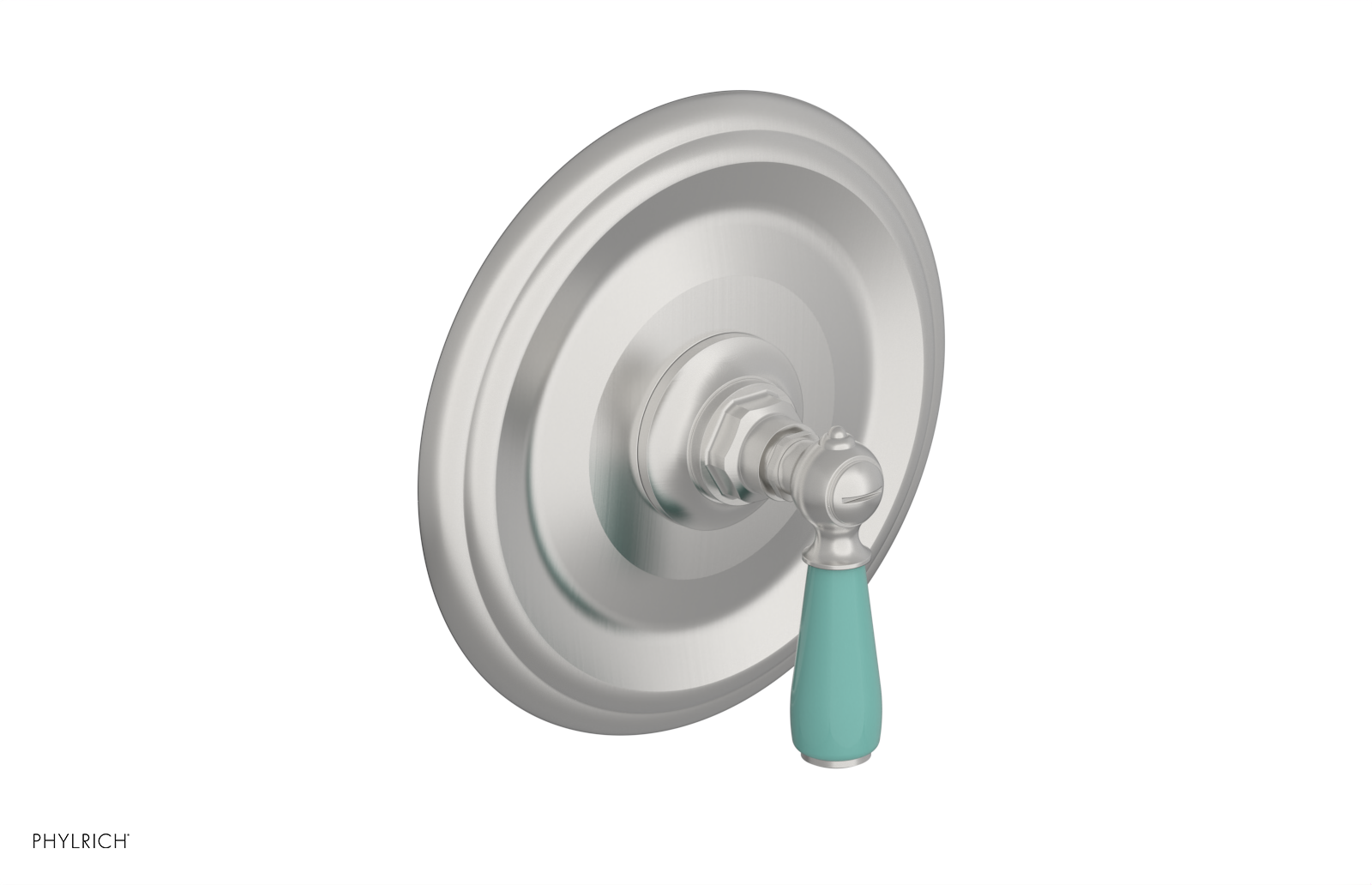 JAMESTOWN - Pressure Balance Shower Plate & Handle Trim with "Turqoise" Accents 4-735