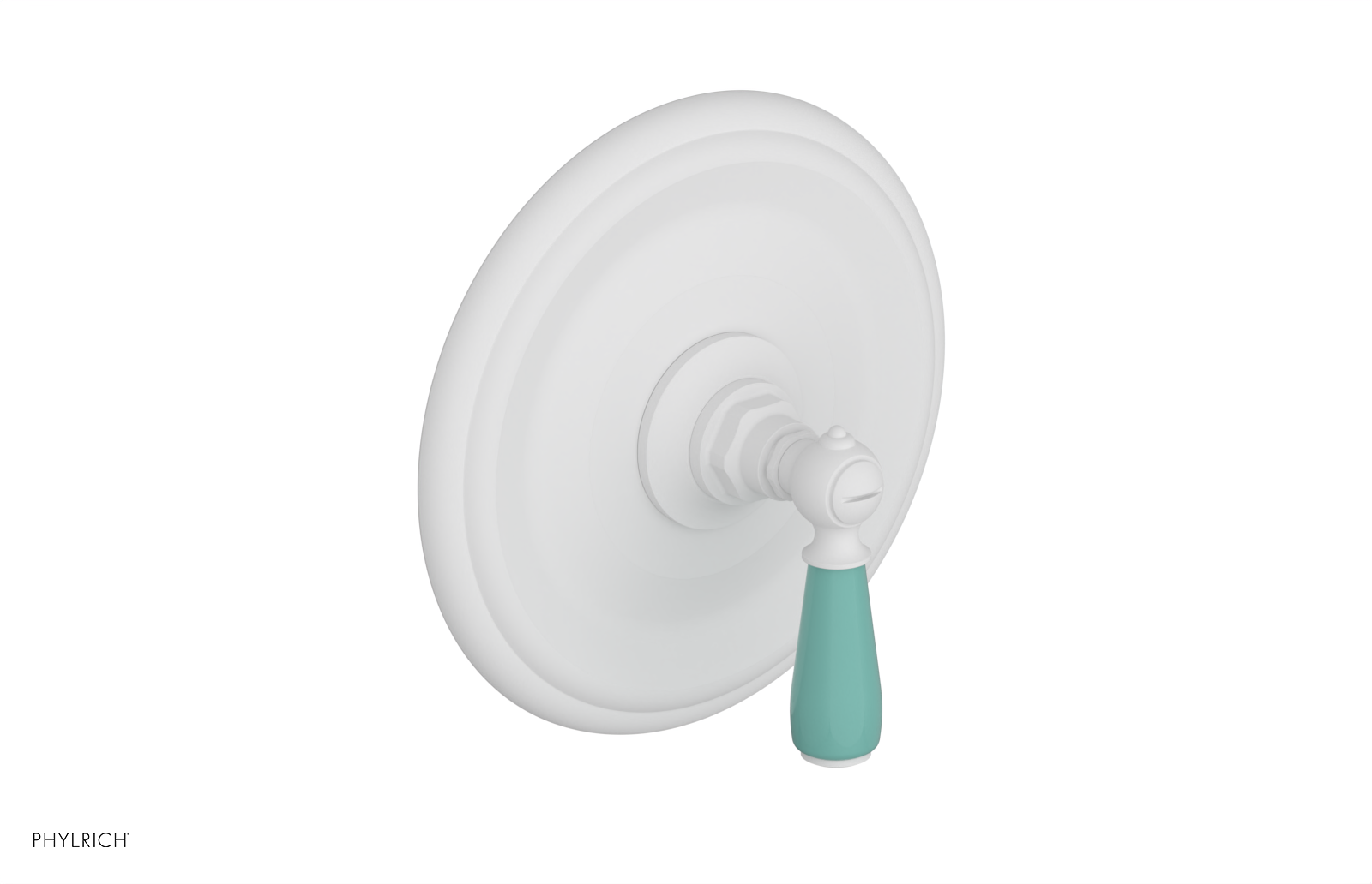 JAMESTOWN - Pressure Balance Shower Plate & Handle Trim with "Turqoise" Accents 4-735