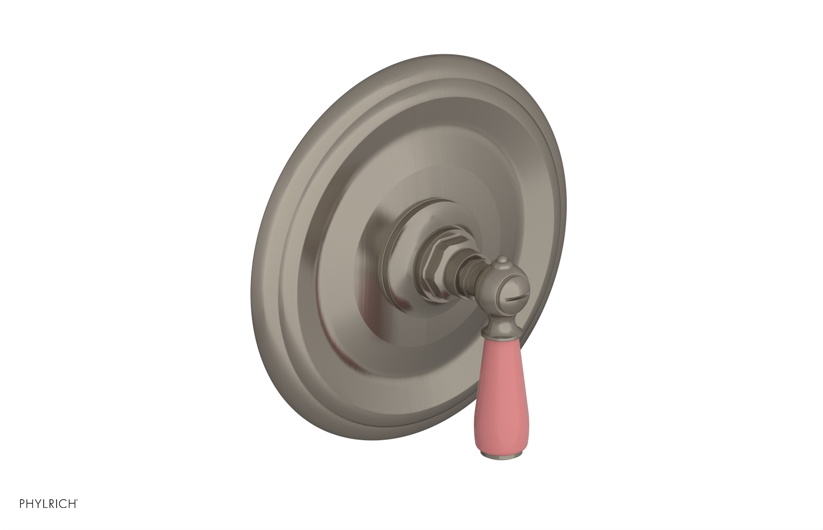 JAMESTOWN - Pressure Balance Shower Plate & Handle Trim with "Pink" Accents 4-735