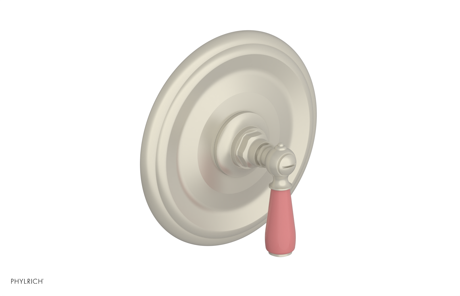 JAMESTOWN - Pressure Balance Shower Plate & Handle Trim with "Pink" Accents 4-735