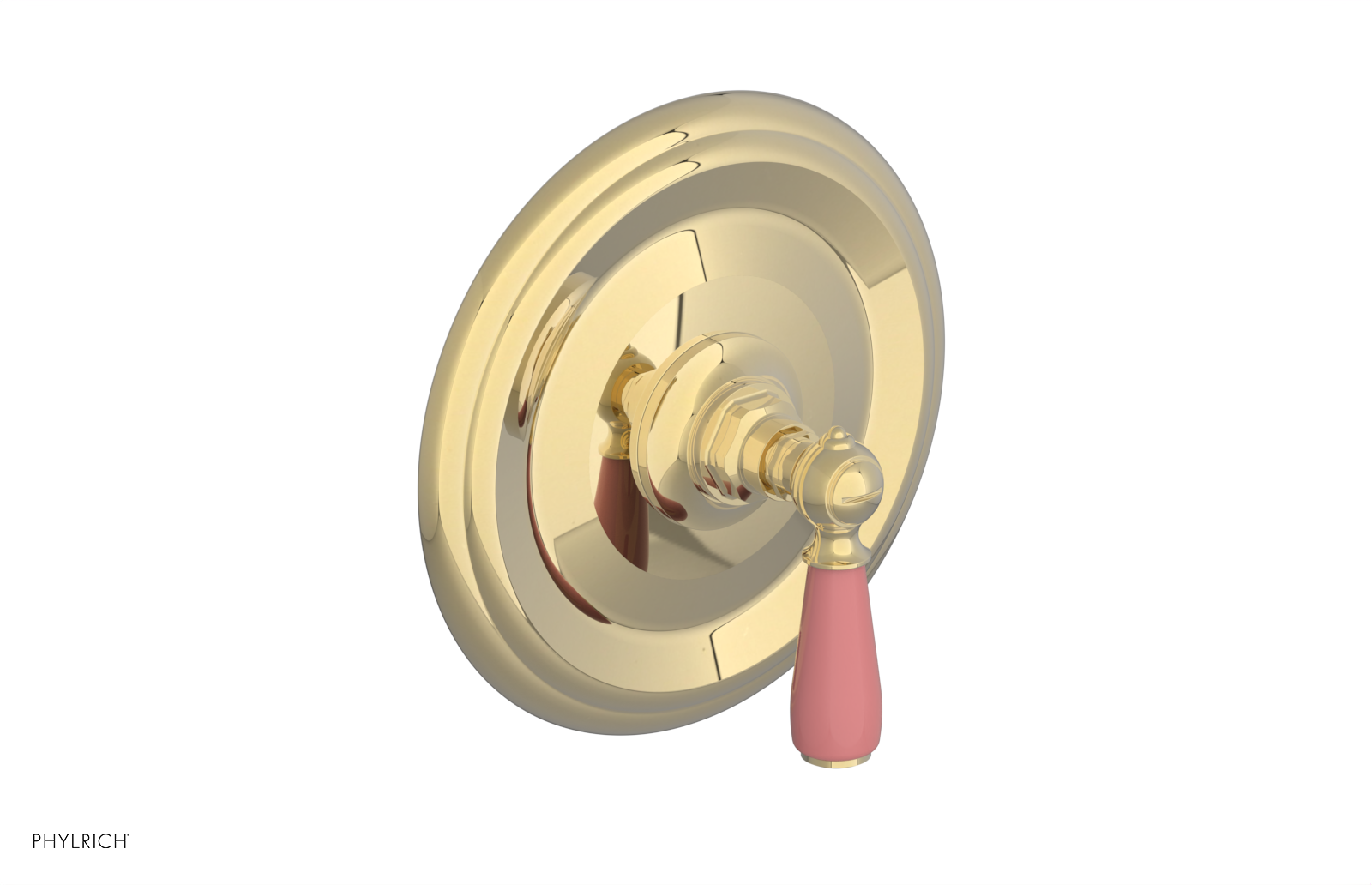 JAMESTOWN - Pressure Balance Shower Plate & Handle Trim with "Pink" Accents 4-735