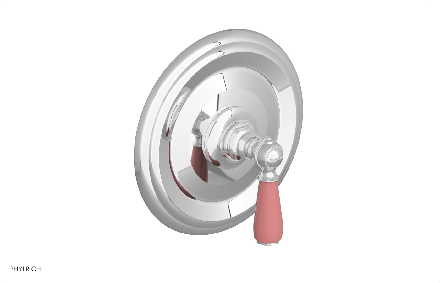 JAMESTOWN - Thermostatic Shower Trim - Lever Handle with "Pink" Accents 4-735
