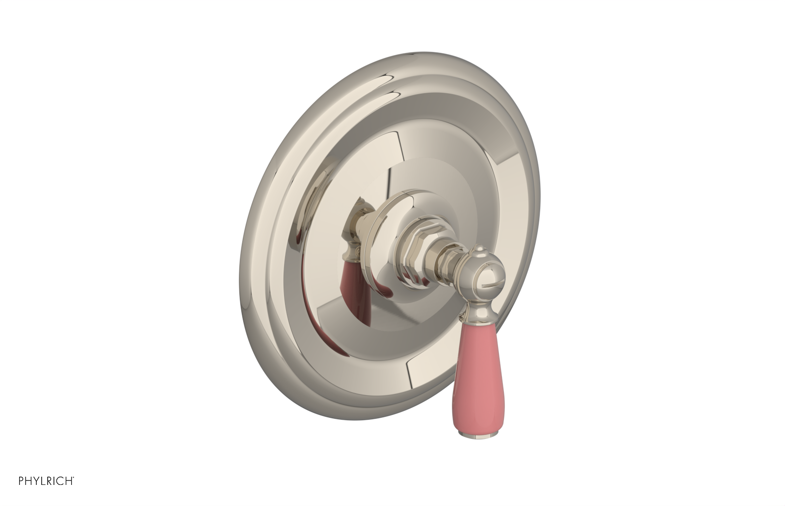JAMESTOWN - Pressure Balance Shower Plate & Handle Trim with "Pink" Accents 4-735