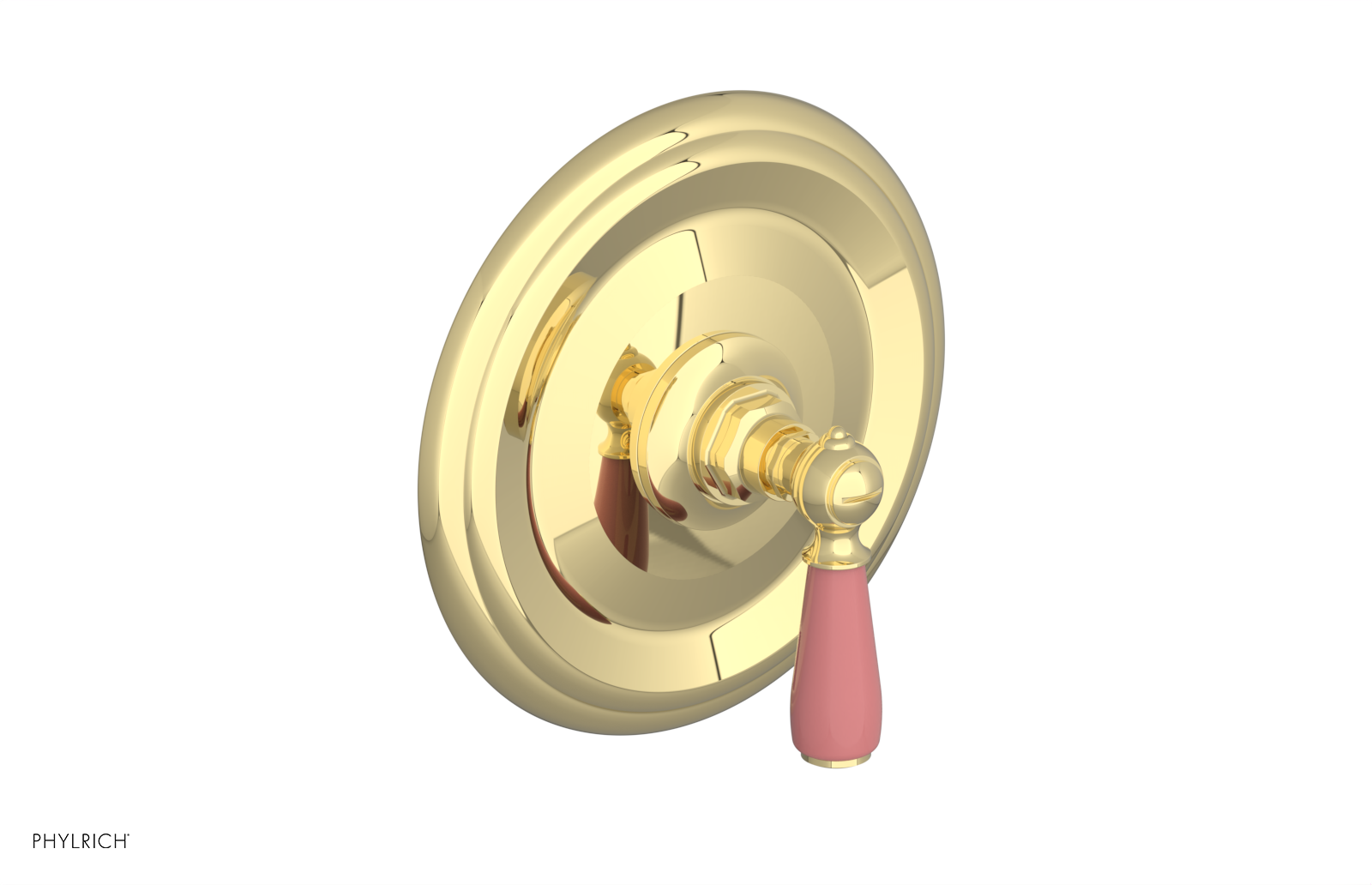 JAMESTOWN - Pressure Balance Shower Plate & Handle Trim with "Pink" Accents 4-735