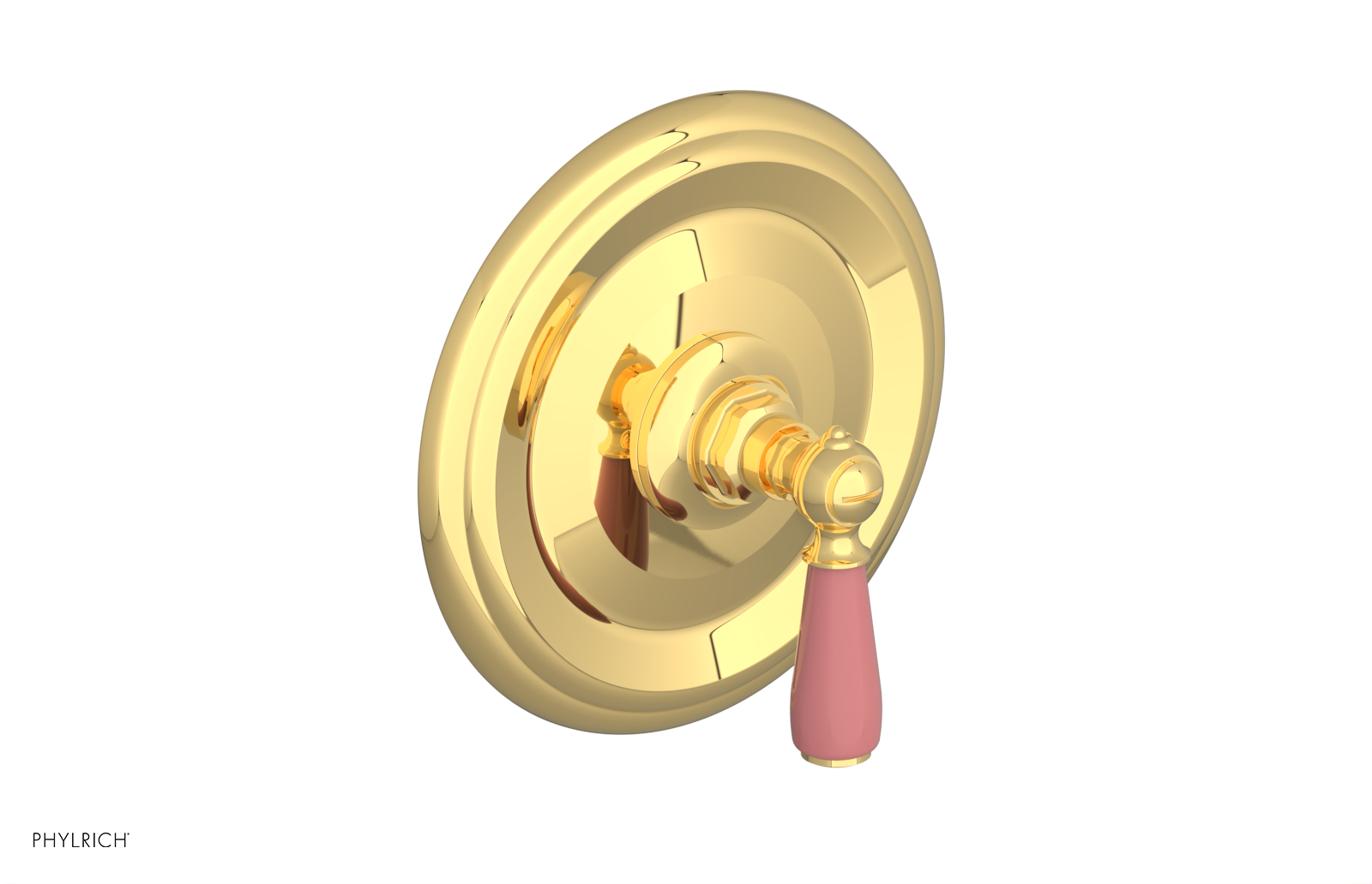 JAMESTOWN - Pressure Balance Shower Plate & Handle Trim with "Pink" Accents 4-735