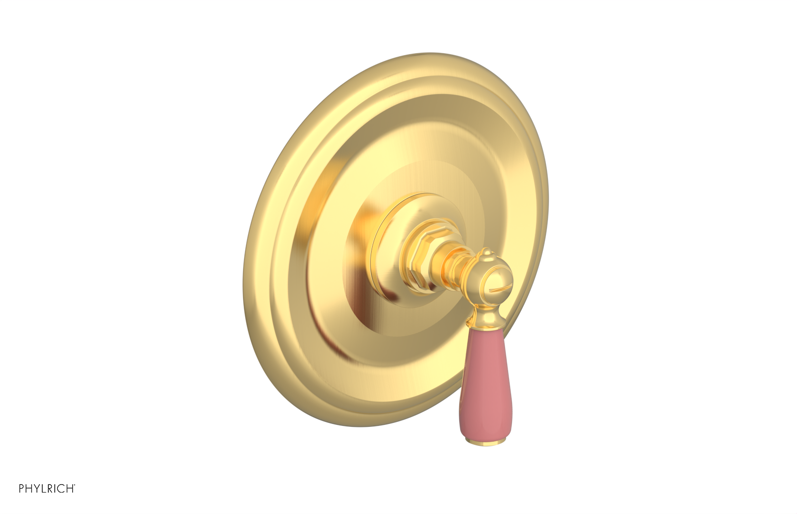 JAMESTOWN - Pressure Balance Shower Plate & Handle Trim with "Pink" Accents 4-735