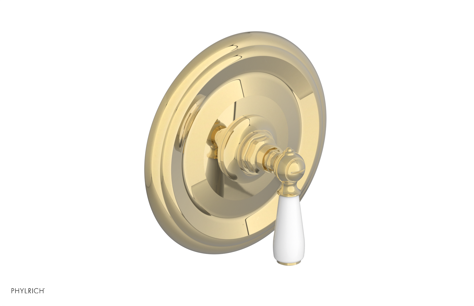 JAMESTOWN - Thermostatic Shower Trim - Lever Handle with "White" Accents 4-735