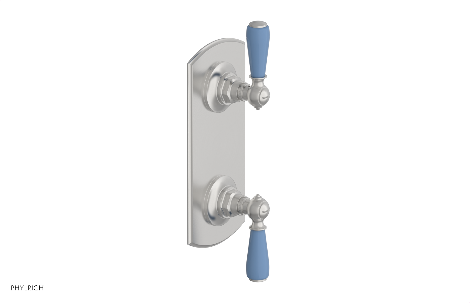 JAMESTOWN - Thermostatic Valve with Volume Control or Diverter with "Light Blue" Accents 4-738