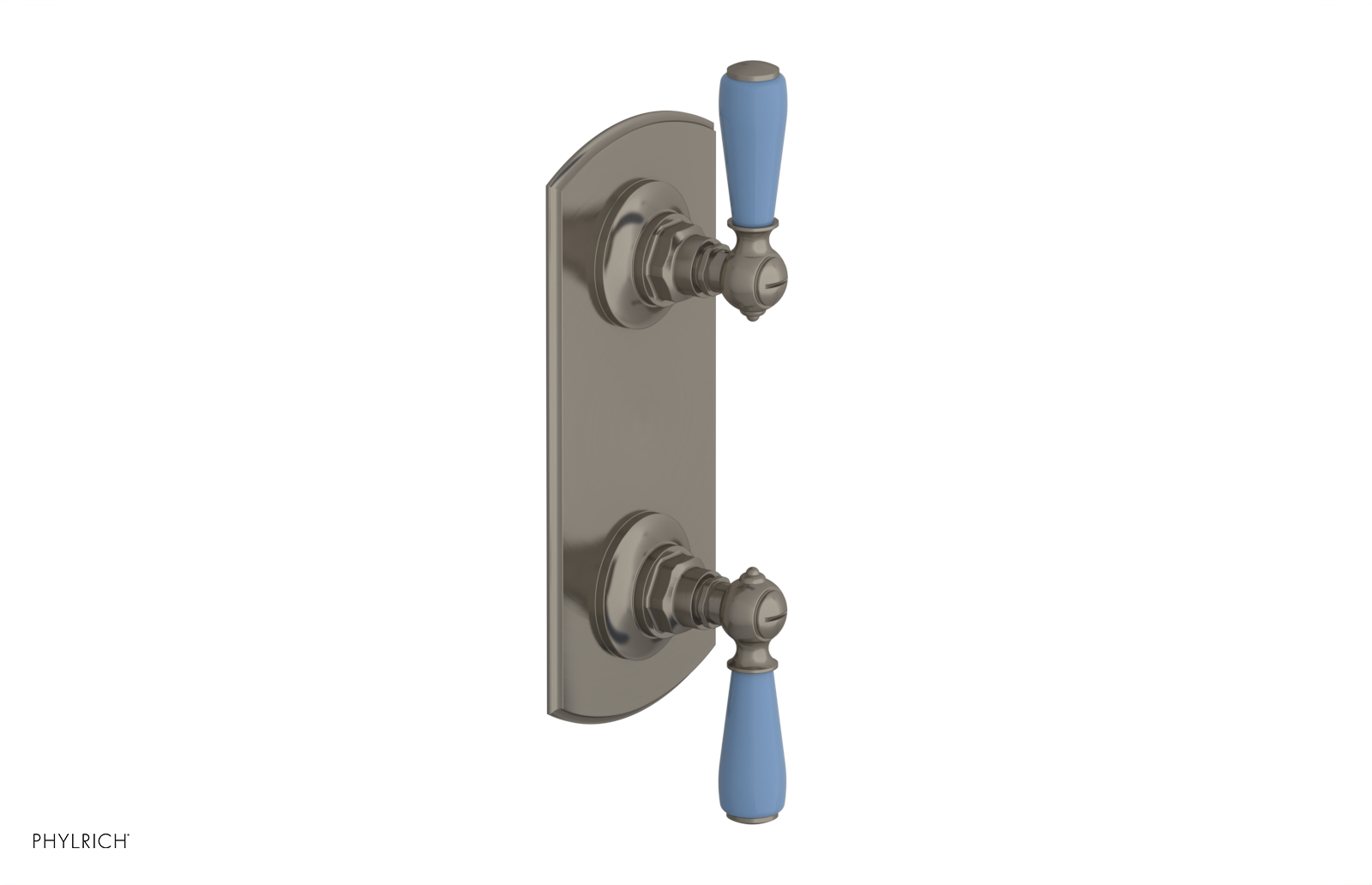 JAMESTOWN - Thermostatic Valve with Volume Control or Diverter with "Light Blue" Accents 4-738