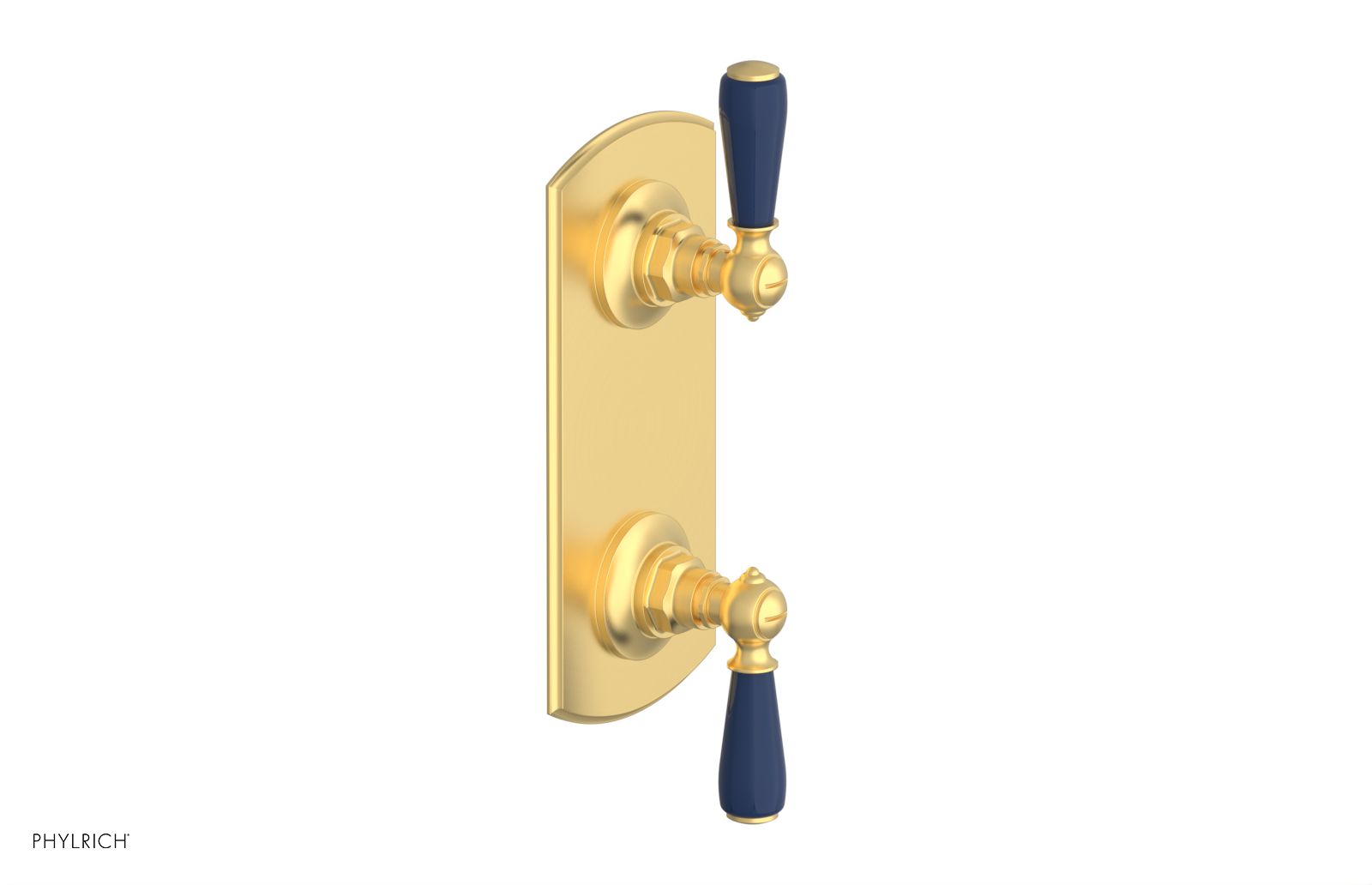 JAMESTOWN - Thermostatic Valve with Volume Control or Diverter with "Navy Blue" Accents 4-738