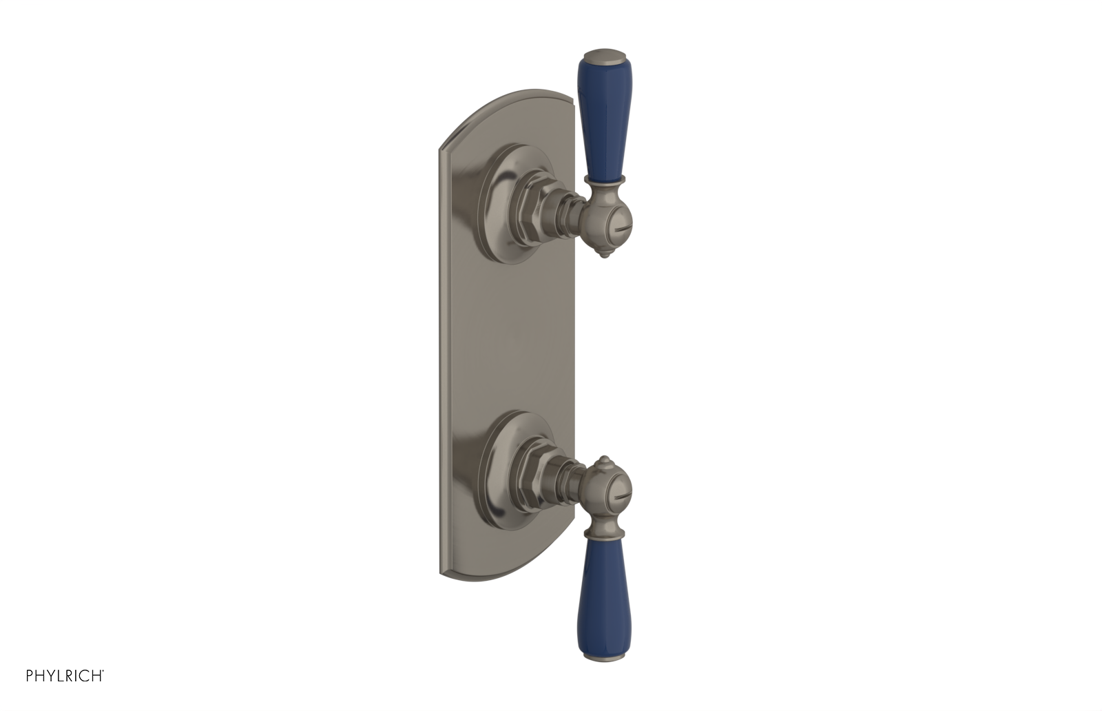 JAMESTOWN - Thermostatic Valve with Volume Control or Diverter with "Navy Blue" Accents 4-738