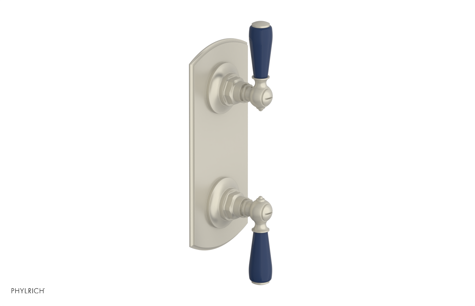 JAMESTOWN - Thermostatic Valve with Volume Control or Diverter with "Navy Blue" Accents 4-738