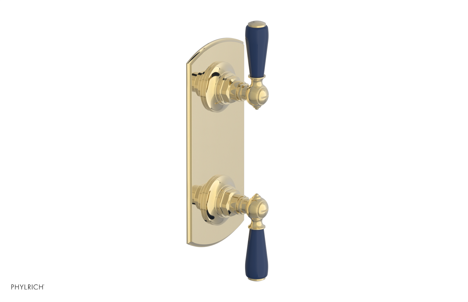 JAMESTOWN - Thermostatic Valve with Volume Control or Diverter with "Navy Blue" Accents 4-738