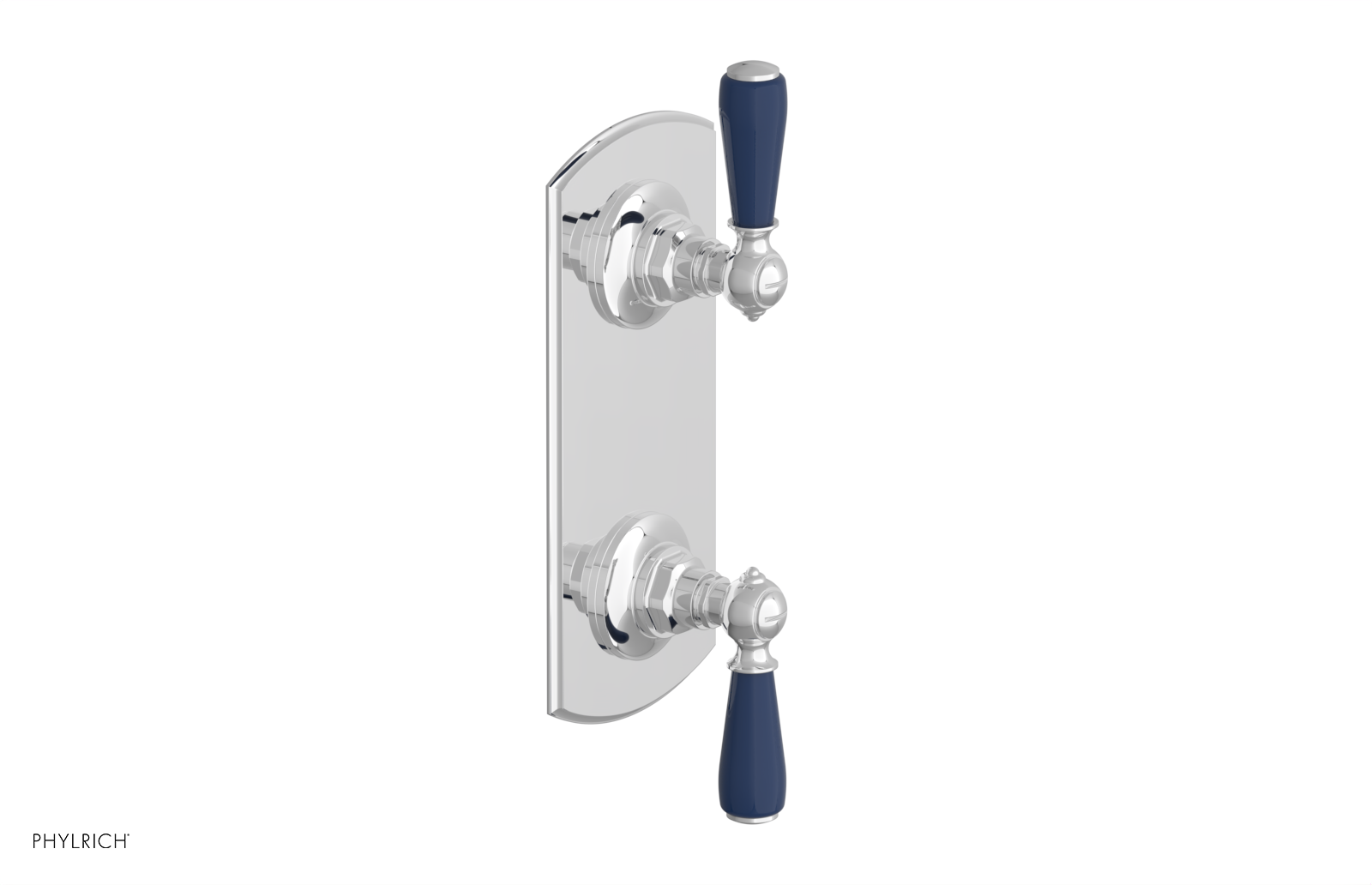 JAMESTOWN - Thermostatic Valve with Volume Control or Diverter with "Navy Blue" Accents 4-738