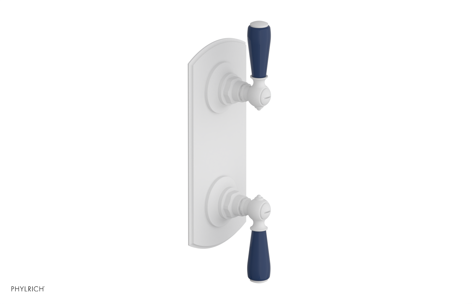 JAMESTOWN - Thermostatic Valve with Volume Control or Diverter with "Navy Blue" Accents 4-738