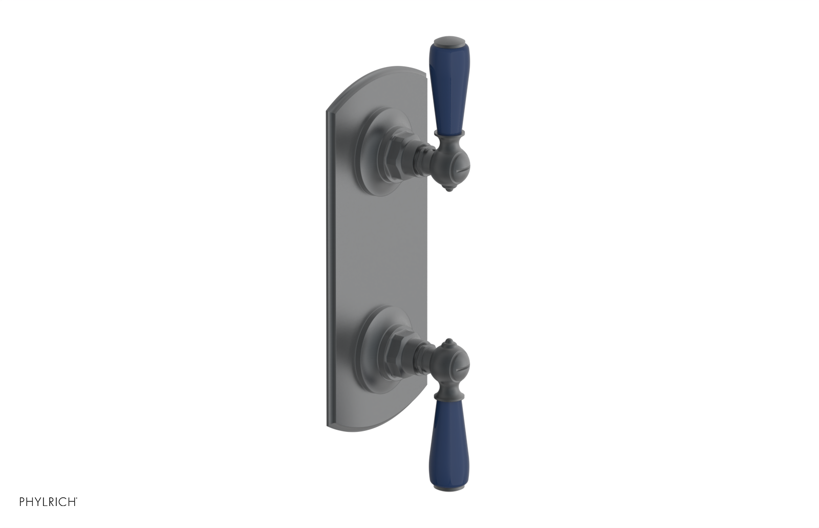 JAMESTOWN - Thermostatic Valve with Volume Control or Diverter with "Navy Blue" Accents 4-738