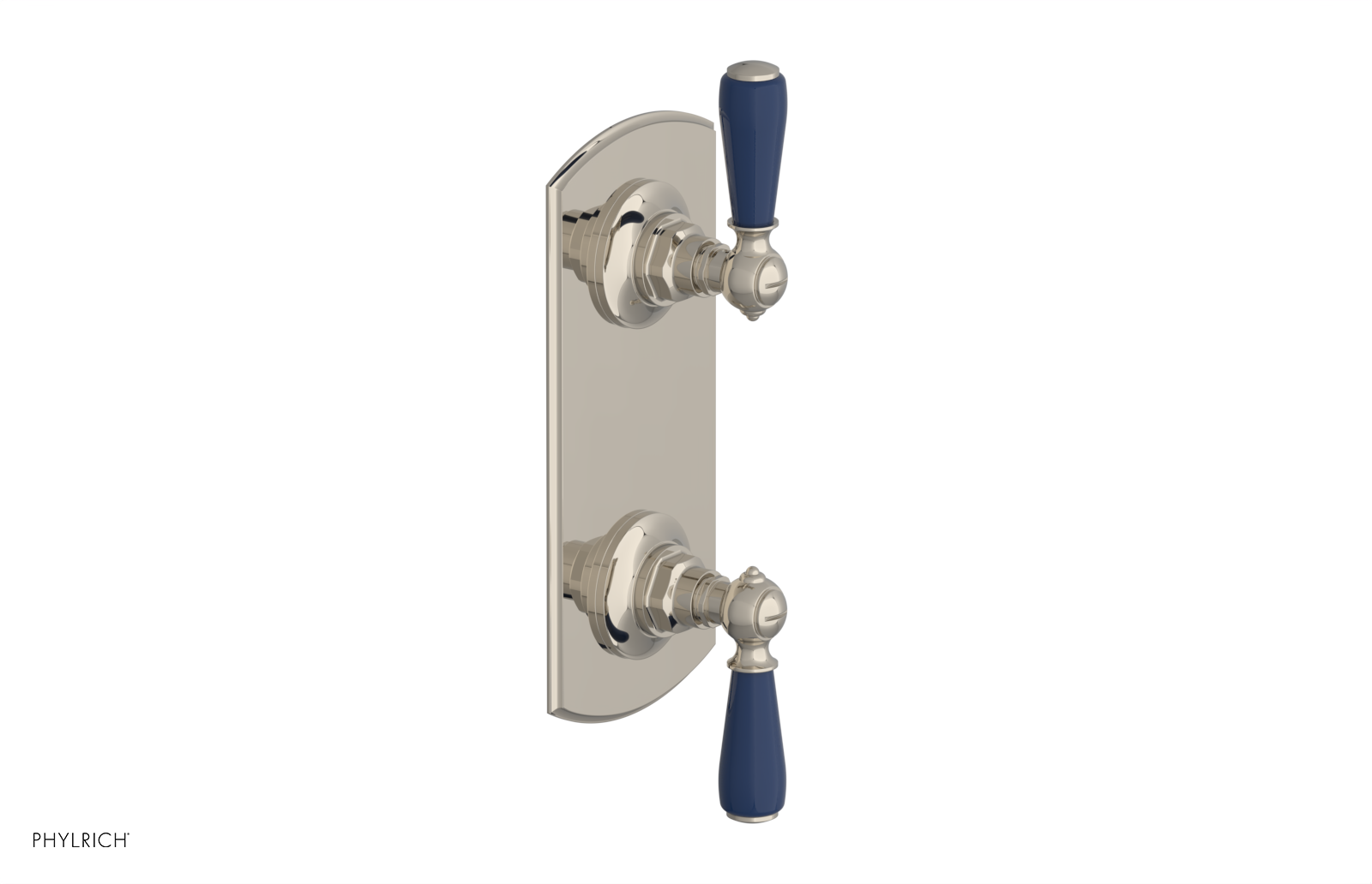 JAMESTOWN - Thermostatic Valve with Volume Control or Diverter with "Navy Blue" Accents 4-738