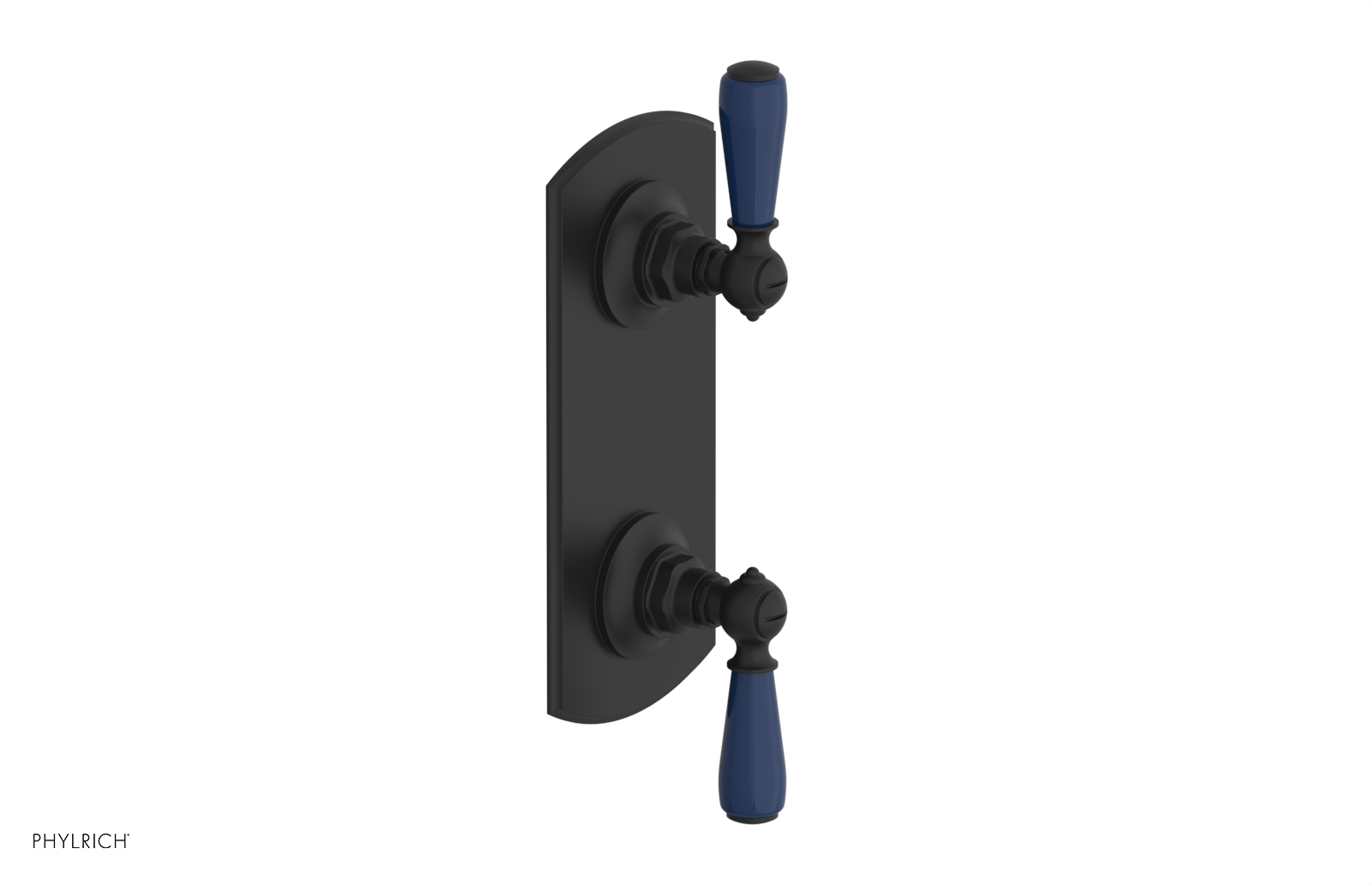 JAMESTOWN - Thermostatic Valve with Volume Control or Diverter with "Navy Blue" Accents 4-738