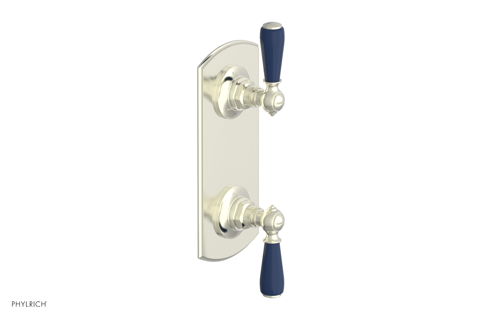 JAMESTOWN - Thermostatic Valve with Volume Control or Diverter with "Navy Blue" Accents 4-738
