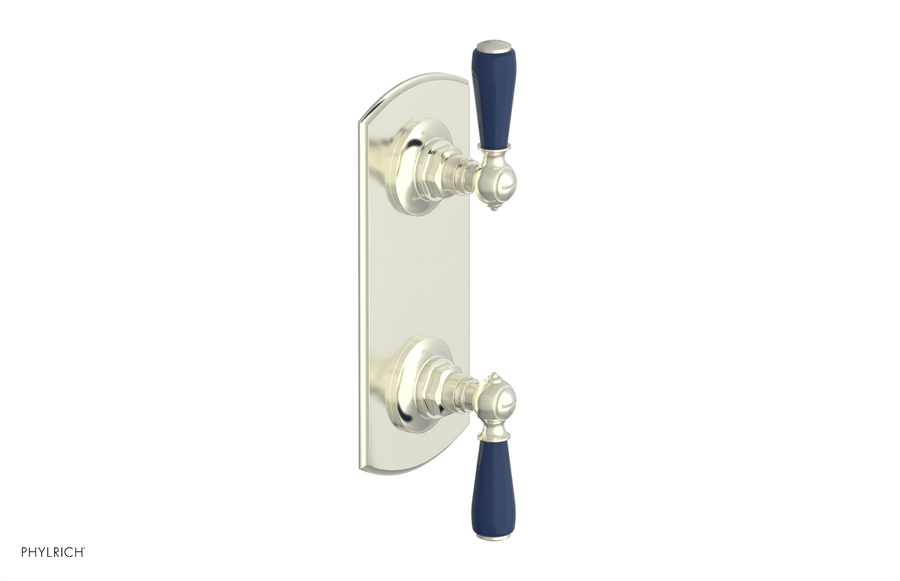 JAMESTOWN - Thermostatic Valve with Volume Control or Diverter with "Navy Blue" Accents 4-738
