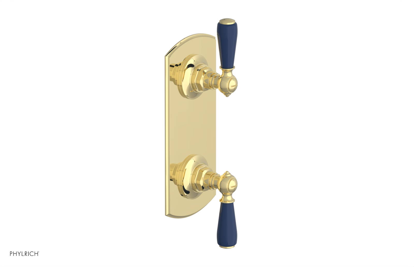 JAMESTOWN - Thermostatic Valve with Volume Control or Diverter with "Navy Blue" Accents 4-738