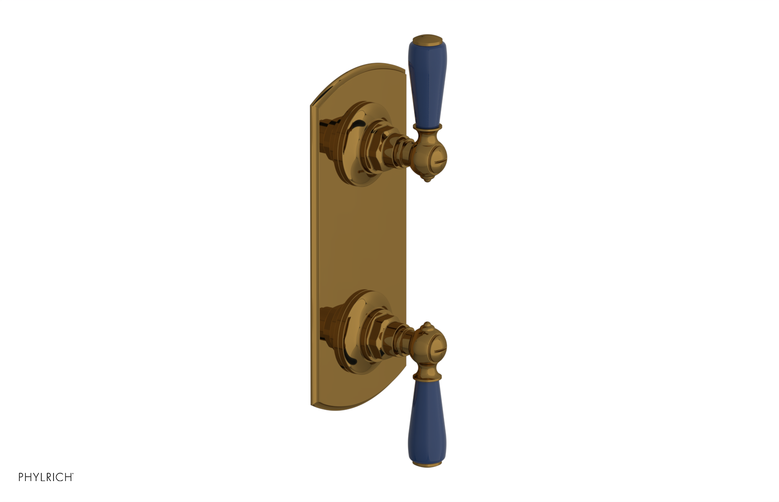 JAMESTOWN - Thermostatic Valve with Volume Control or Diverter with "Navy Blue" Accents 4-738