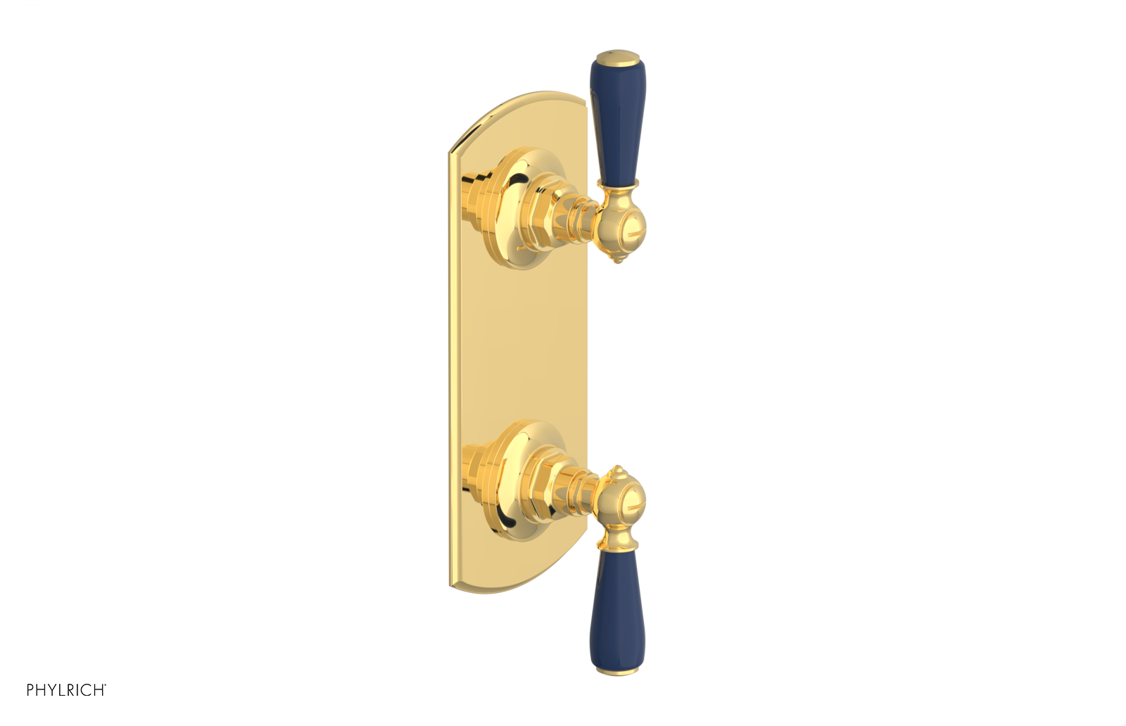 JAMESTOWN - Thermostatic Valve with Volume Control or Diverter with "Navy Blue" Accents 4-738